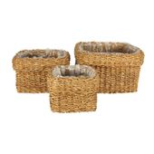 Set of 3 Hogla Basket w/Liner (Natural)