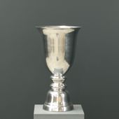 Aluminium vase polished
