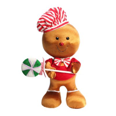 H51*W31*D24CM Gingerbread man,fabric,RED