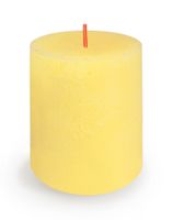  Bolsius Rustic Shine Pillar Candle 80 x 68mm - Sunny Yellow 