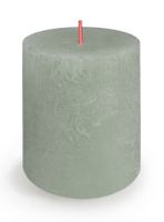  Bolsius Rustic Shine Pillar Candle 80 x 68mm - Jade Green