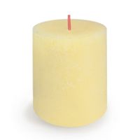  Bolsius Rustic Shine Pillar Candle 80 x 68mm - Butter Yellow 
