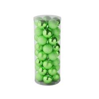 Light Green 8cm Plastic Ball in tube (matt,shiny,glitter) x 40