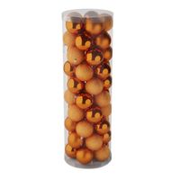 Orange 10cm Plastic Ball in tube (matt,shiny,glitter) x 50