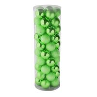 Light Green 10cm Plastic Ball in tube (matt,shiny,glitter) x 50