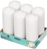  Bolsius  Professional Pillar Candles 200/68 mm Tray 6 -White