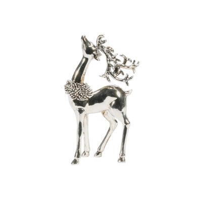 Reindeer Hanging Ornament 2 assorted Antique Silver 
