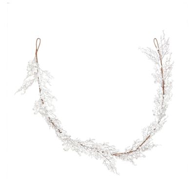 snow berry garland 6ft White 