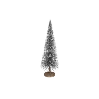 Frosted Glitter Cone Tree 40cm White/Silver 