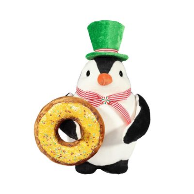 Candyland Penguin With Donut 32cm  Green 