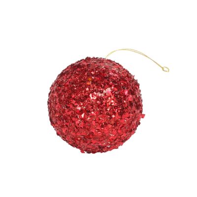 Bauble Glitter Red 