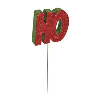Glitter "Ho" Pick 30cm Green/Red 30cm
