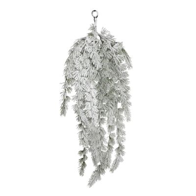 Snowy spruce hanging bush 