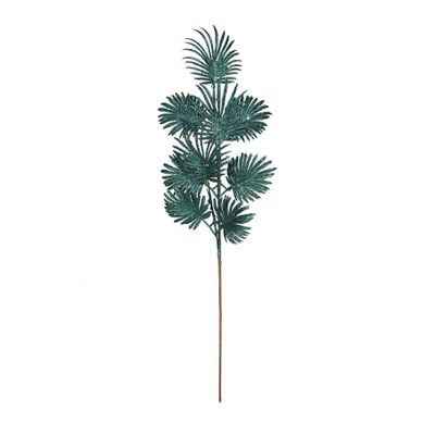 Glitter Feather Leaf Stem Peacock