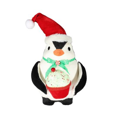 Candyland Penguin With Cupcake 32cm Red
