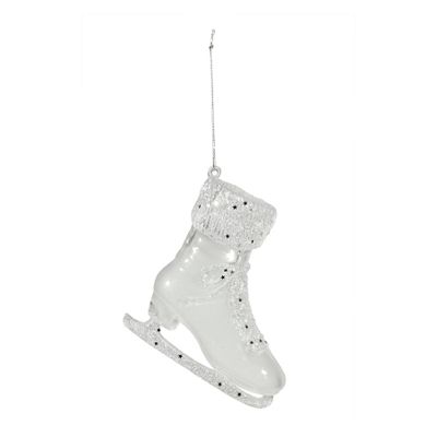 Frosted Ice Skate Hanging Decoration