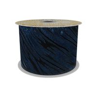 Navy /Black  Shimmer Zebra Print  Ribbon 63mm x 10yd