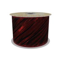 Red /Black  Shimmer Zebra Print  Ribbon 63mm x 10yd