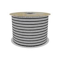 White and Black Stripe  Fabric Ribbon 63mm x10yd