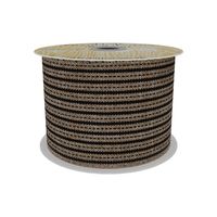 Natural and Black Stripe Fabric Ribbon  63mm x10yd