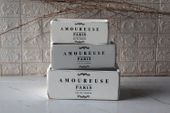 Amoureuse  Set of 3 Crates- White