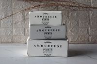 Amoureuse  Set of 3 Crates- White