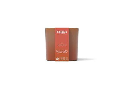 Bolsius  Glass Summer Nights  Candle 120 x 126mm - Terracotta