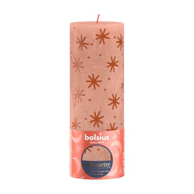 Bolsius Rustic Silhouette Creamy Caramel and Print 190x68mm