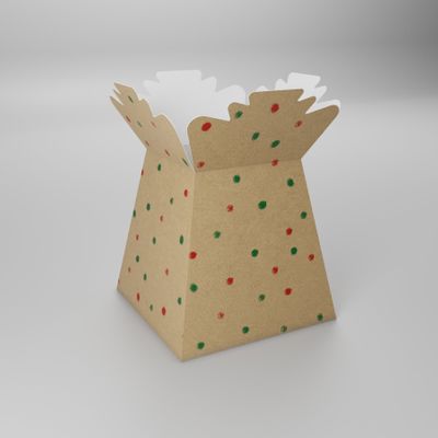 Natural Kraft - Green/Red Dots Living Vase (x30)