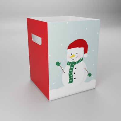 Snowman Flower Box - (18x18x24.5cm) (x10)