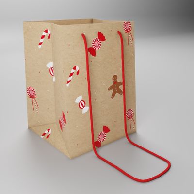 Candycane Hand Tie Bag (19x25cm)