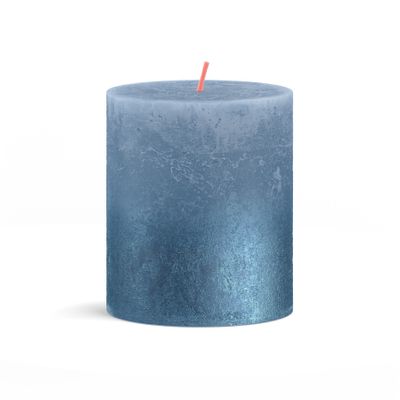  Bolsius Sunset Pillar Candle Sky Blue and Blue 80x68mm