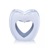 Pearlised White Heart Shaped Burner in FSC Box - FSC Mix Credit