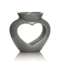Grey Dual Scent Heart Burner in FSC Gift Box - FSC Mix Credit