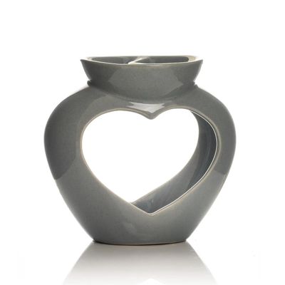 Grey Dual Scent Heart Burner in FSC Gift Box - FSC Mix Credit