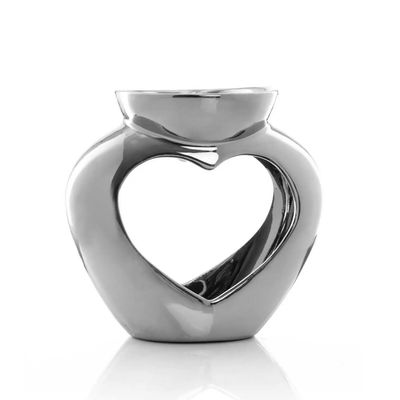 Chrome Dual Scent Heart Burner in FSC Gift Box - FSC Mix Credit