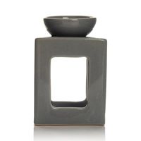 Grey Square Burner with 7.7cm Burner Bowl in FSC Gift Box - FSC Mix Credit