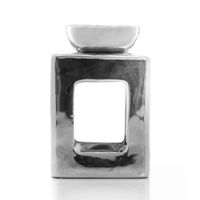 Chrome Square Burner with 7.7cm Burner Bowl in FSC Gift Box - FSC Mix Credit