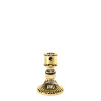 Paloma Candlestick -Electroplate Gold Glass H10.5cm