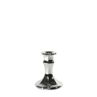 Celestia Candlestick- Electroplate Silver Glass H10cm