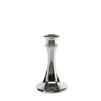 Genevive Candlestick-Electroplate Silver Glass H15cm