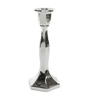 Valentia Candlestick - Electroplate Silver Glass H23cm
