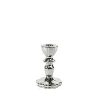 Thea Candlestick - Electroplate Silver Glass H11cm