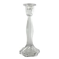 Valentia Candlestick -Clear Glass H23cm