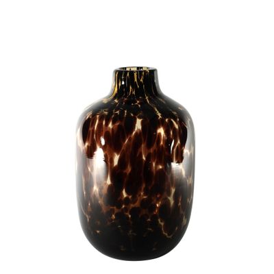 Arabella Necked Vase Mottled Brown H25.5x17cm