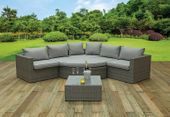 Rowena Flat Rattan Sofa Set with Side Table