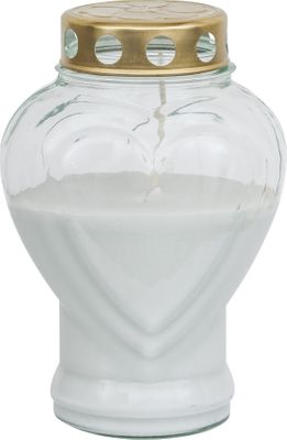 Bolsius Memorial Light Glass- Heart Shape H18.3 x 12.2cm