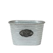 Metal Flower Pot Silver - 17cm