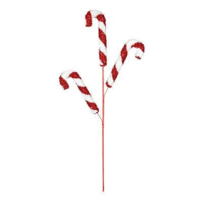22inch candy cane spray x 3 Red/White