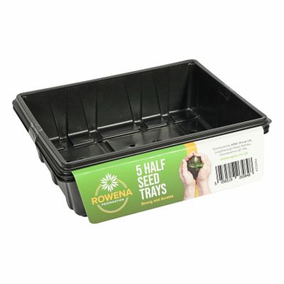Pack of 5 Half Sized Black Seed Tray